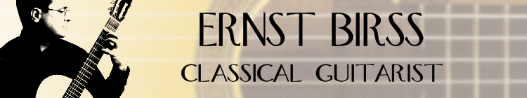 Ernst Birss classical guitar banner